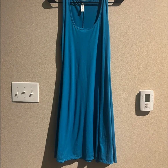 24seven Comfort Apparel Sleeveless Fit and Flare Skater Dress Sapphire Medium - Picture 2 of 10